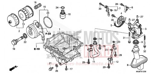 CARTER D'HUILE/POMPE A HUILE CB600FD de 2013